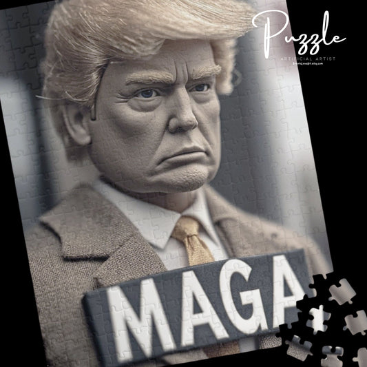Puzzle Featuring MAGA Figure - Fun Family Game, Political Collectible, Home Decor, Gift for Puzzle Lovers
