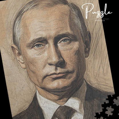 Artistic Putin Portrait Puzzle - 110 to 1014-Piece Jigsaw, Unique Gift for Adults, Home Decor, Mindful Activity, Collector's Item