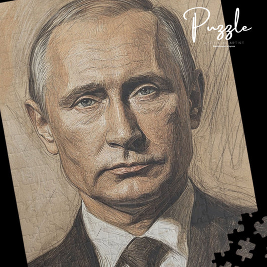 Artistic Putin Portrait Puzzle - 110 to 1014-Piece Jigsaw, Unique Gift for Adults, Home Decor, Mindful Activity, Collector's Item