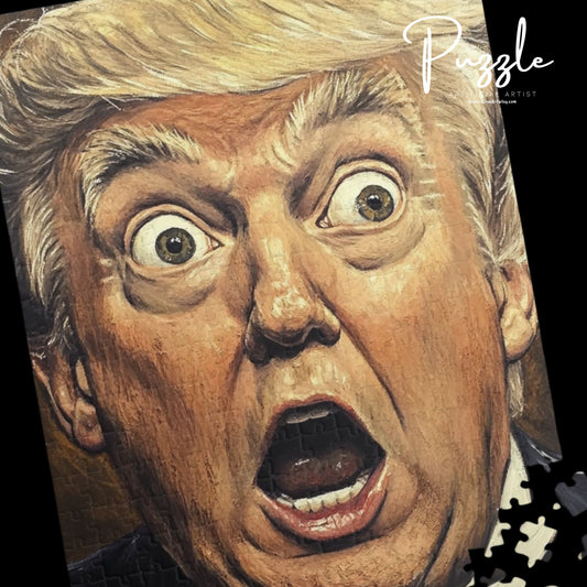 Humorous Trump Puzzle - Fun & Challenging Jigsaw for Laughter, Gift for Friends, Family Game Night, Unique Home Decor
