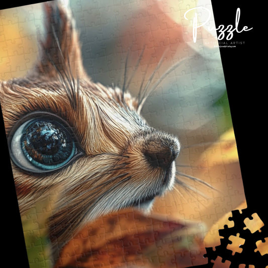Puzzle - Hyper Realistic Squirrel in the Leaves