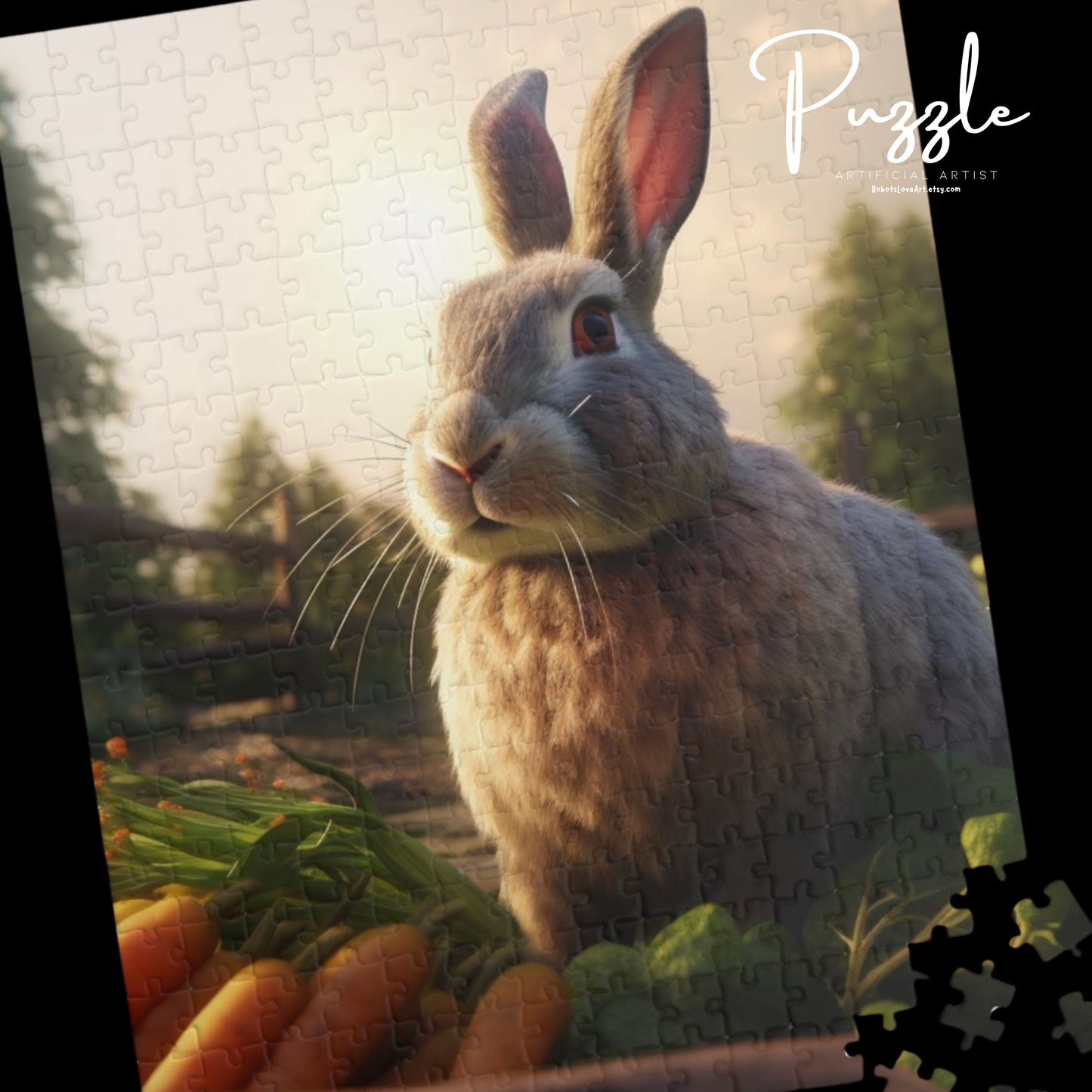In the Garden | Rabbit Puzzle for Adults and Kids, Family Game Night, Gift for Nature Lovers, Fun Challenge, 110-1014 Pieces