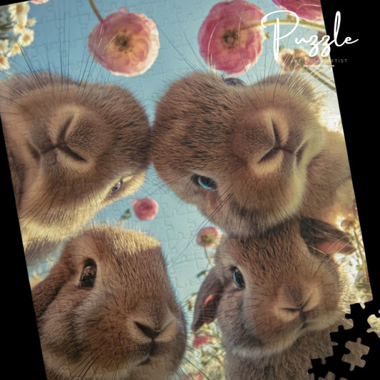 Jigsaw Puzzle - 4 Bunnies Find Camera