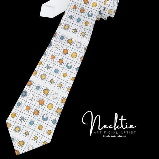 Celestial Necktie - Unique Tie for Men, Astrology Gift, Father's Day, Formal Wear, Statement Piece