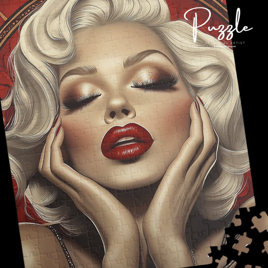 Glamorous Marilyn Monroe Puzzle, Vintage Artwork Puzzle, Unique Gift for Art Lovers, Jigsaw Puzzle for Relaxation, Collectible Home Decor