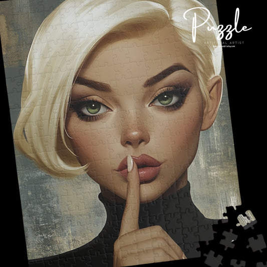 Puzzle with Elegant Woman Design, 110-1014 Pieces for Family Fun, Mindfulness, Game Night, Gift for Art Lovers, Unique Home Décor