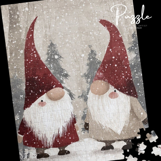 Winter Gnome Puzzle | Cute Holiday 110 to 1014-Piece Puzzle | Christmas Family Game, Cozy Home Decor, Gift Idea