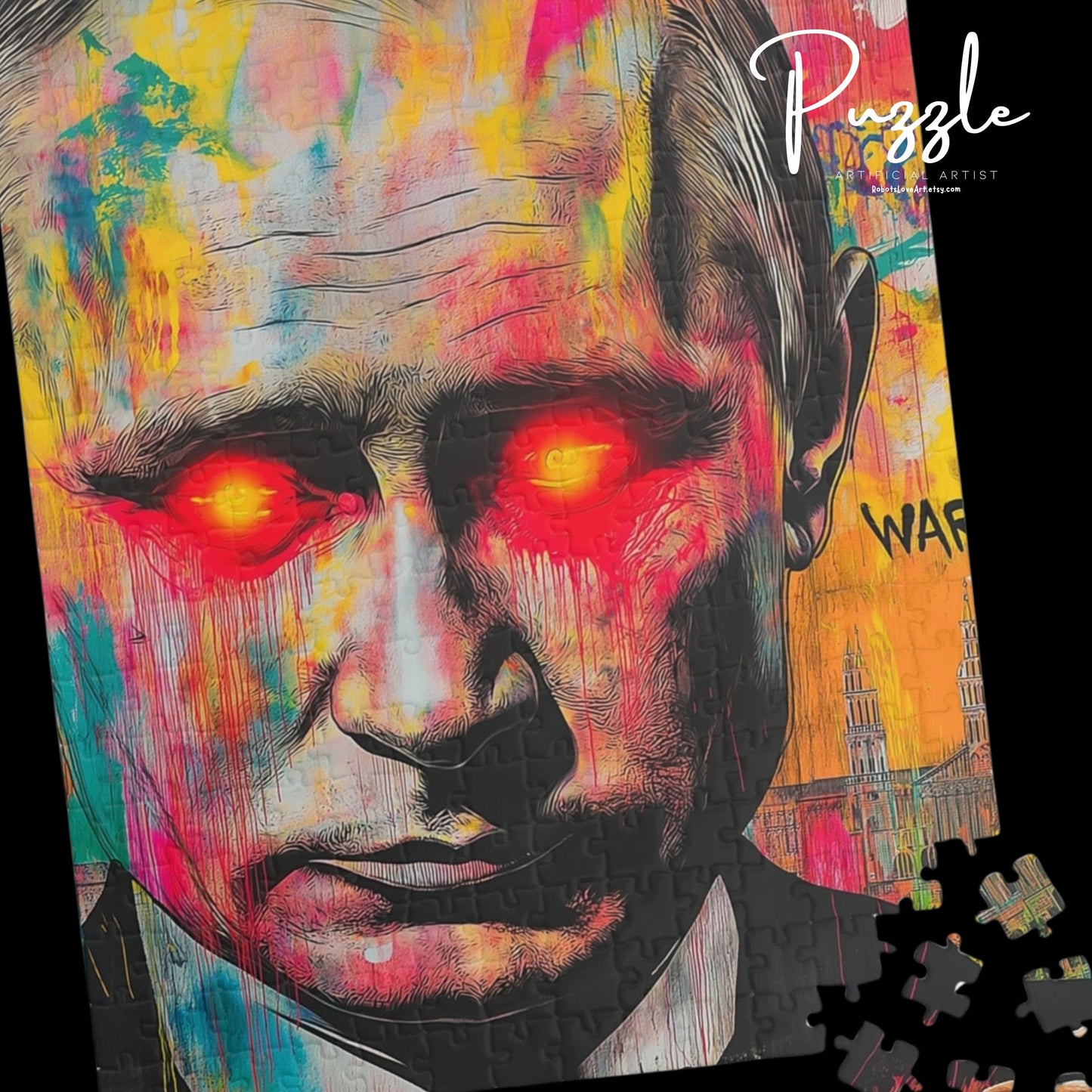 Puzzle - Russian President Devil Eyes