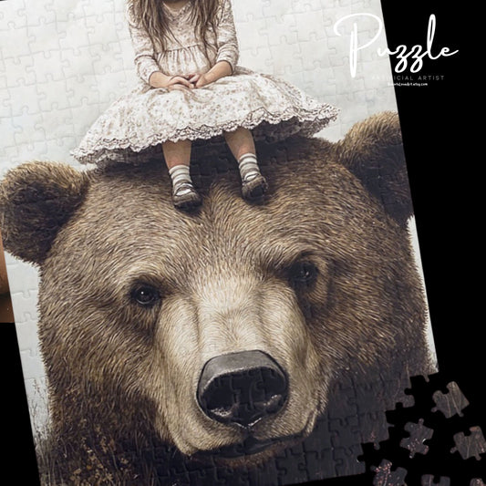 Bear & Girl Puzzle Adventure | 110, 252, 520, 1014-piece | Ideal Gift for Kids, Family Fun, Quiet Time