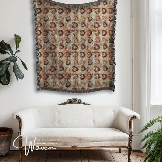 Cozy Woven Blanket for Home Decor, Perfect for Gift Giving, Rustic Style Throw, Comfortable Family Quilt, Holiday Present