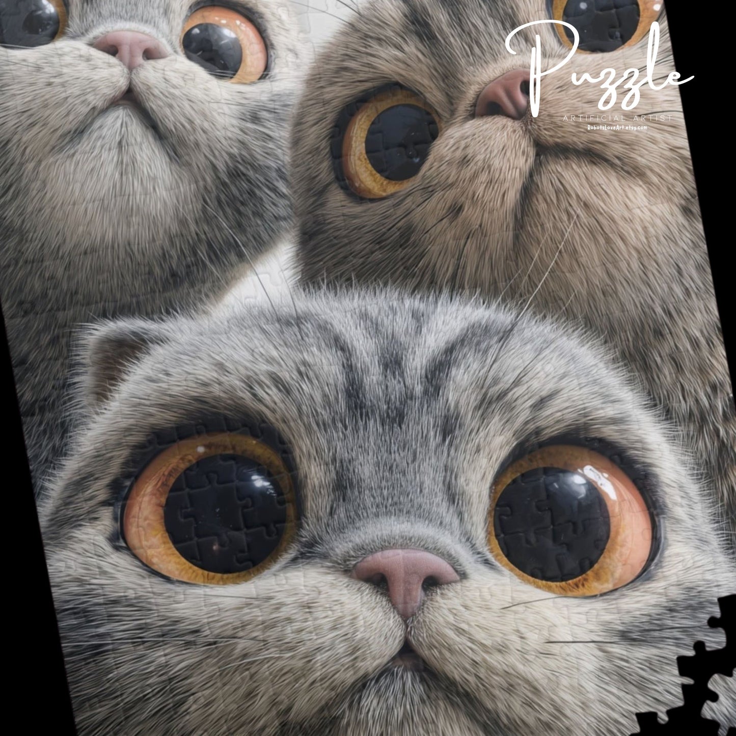 Puzzle - 3 Cats Find Camera Hilariously Funny Selfie