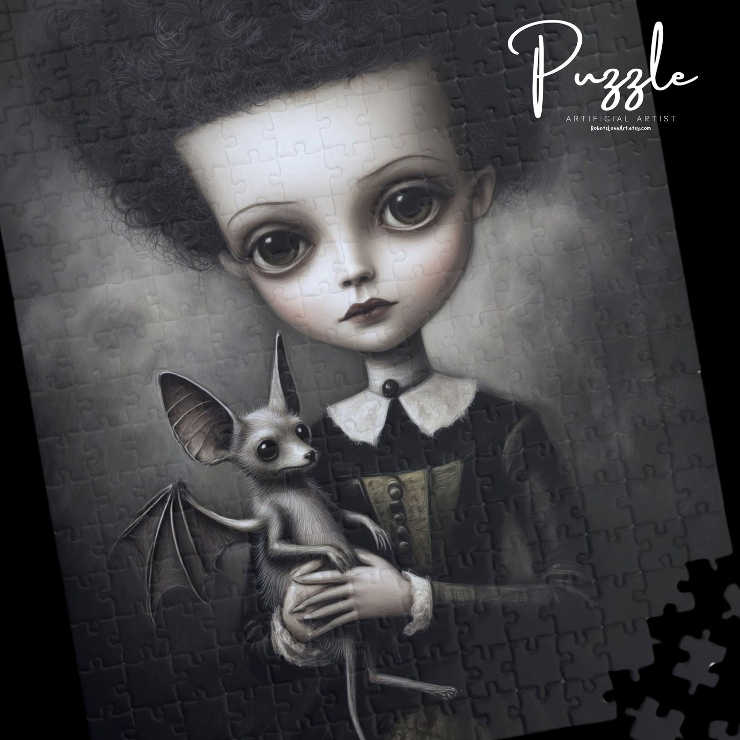 Puzzle - Adams Family Wednesday and Her Pet Bat, 110, 252, 520, 1014-piece