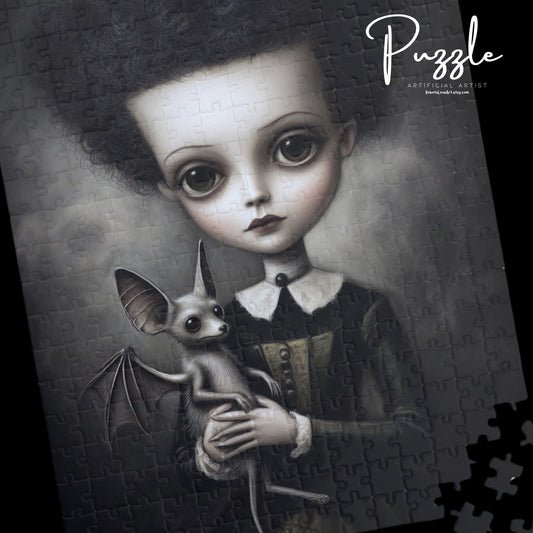 Puzzle - Adams Family Wednesday and Her Pet Bat, 110, 252, 520, 1014-piece