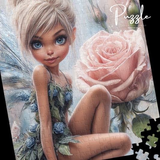 Puzzle - Cute Fairy and Rose