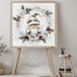 Christmas Gnome Decor| Instant Download | Digital AI Art | Fantasy White Christmas Wall Art