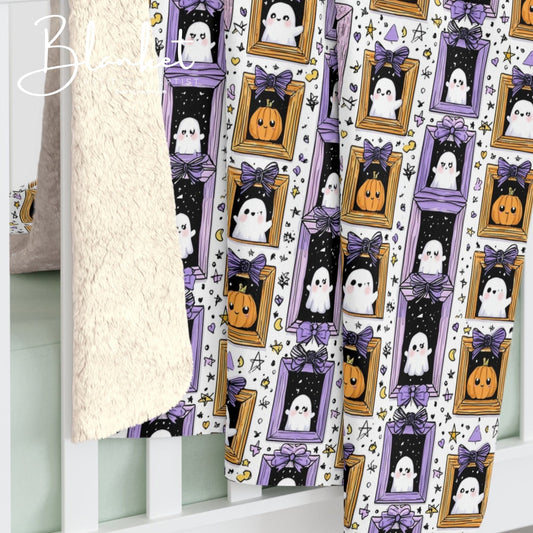 Sherpa Blanket - New Halloween Baby October Birth