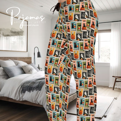 Cozy Halloween Women's Pajama Pants, Fun PJs for Fall, Holiday Sleepwear, Gift for Her, Lounge Pants