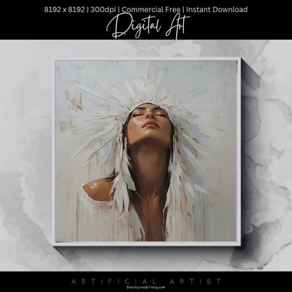 Beautiful Cherokee Princess | Instant Download | Native American Digital AI Art