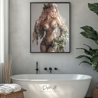 Hot Ivy | Instant Download | Fantasy Digital AI Art | Mother Earth Sexy Goddess