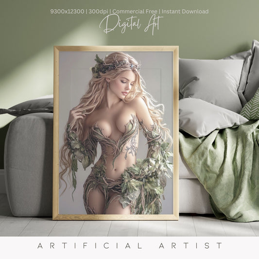 Hot Ivy | Instant Download | Fantasy Digital AI Art | Mother Earth Sexy Goddess