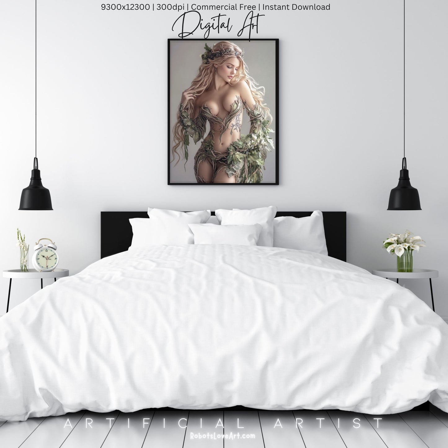 Hot Ivy | Instant Download | Fantasy Digital AI Art | Mother Earth Sexy Goddess