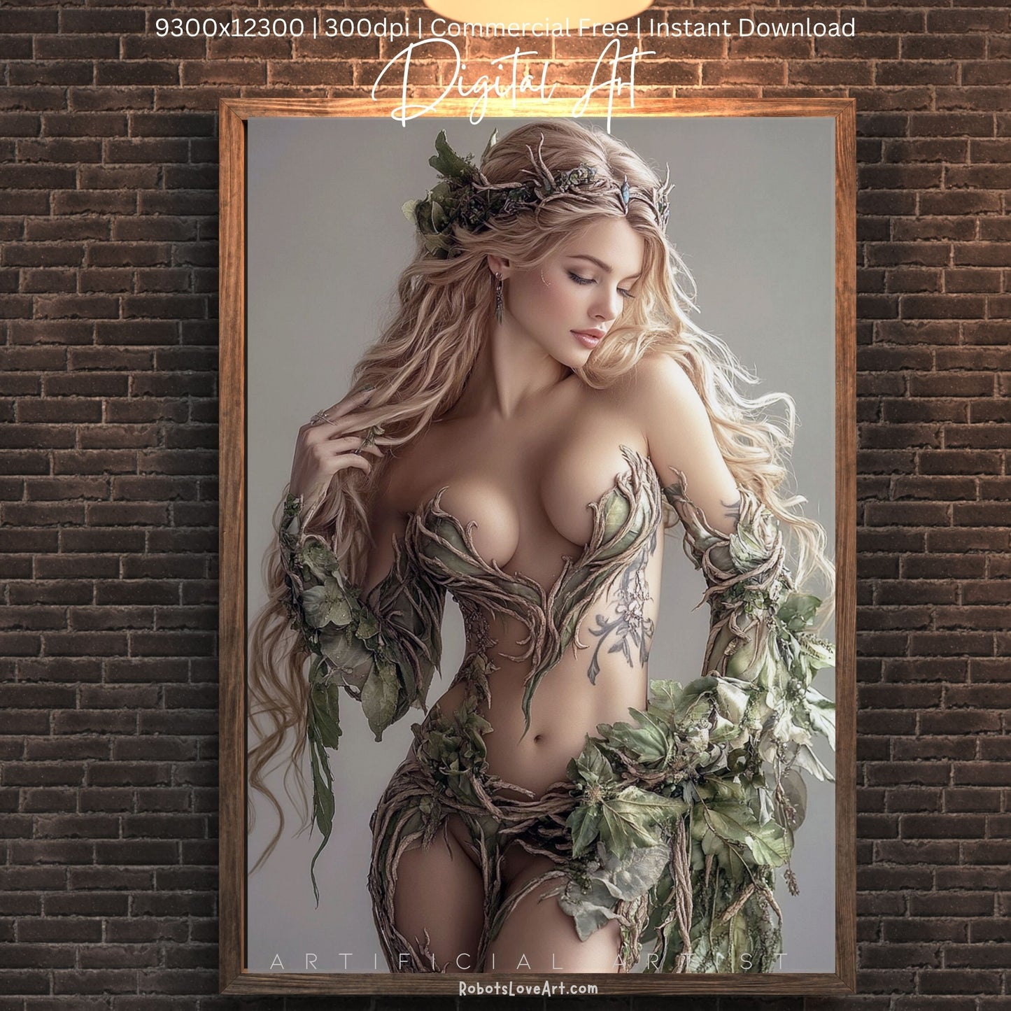 Hot Ivy | Instant Download | Fantasy Digital AI Art | Mother Earth Sexy Goddess