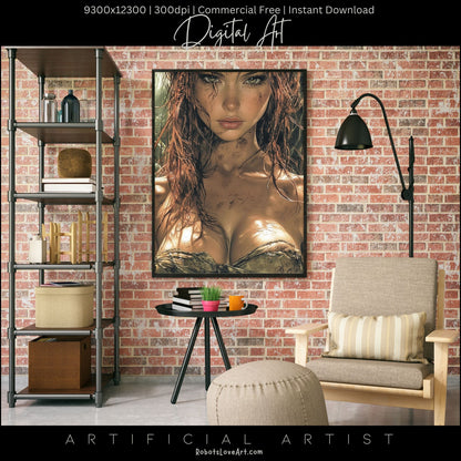 Sexy Dirty Girl | Instant Download | Fantasy Digital AI Art | Ready to Work Hot Chick