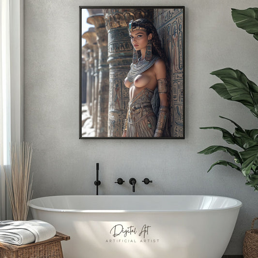Beautiful Egyptian Goddess | Topless | Instant Download | Digital AI Art