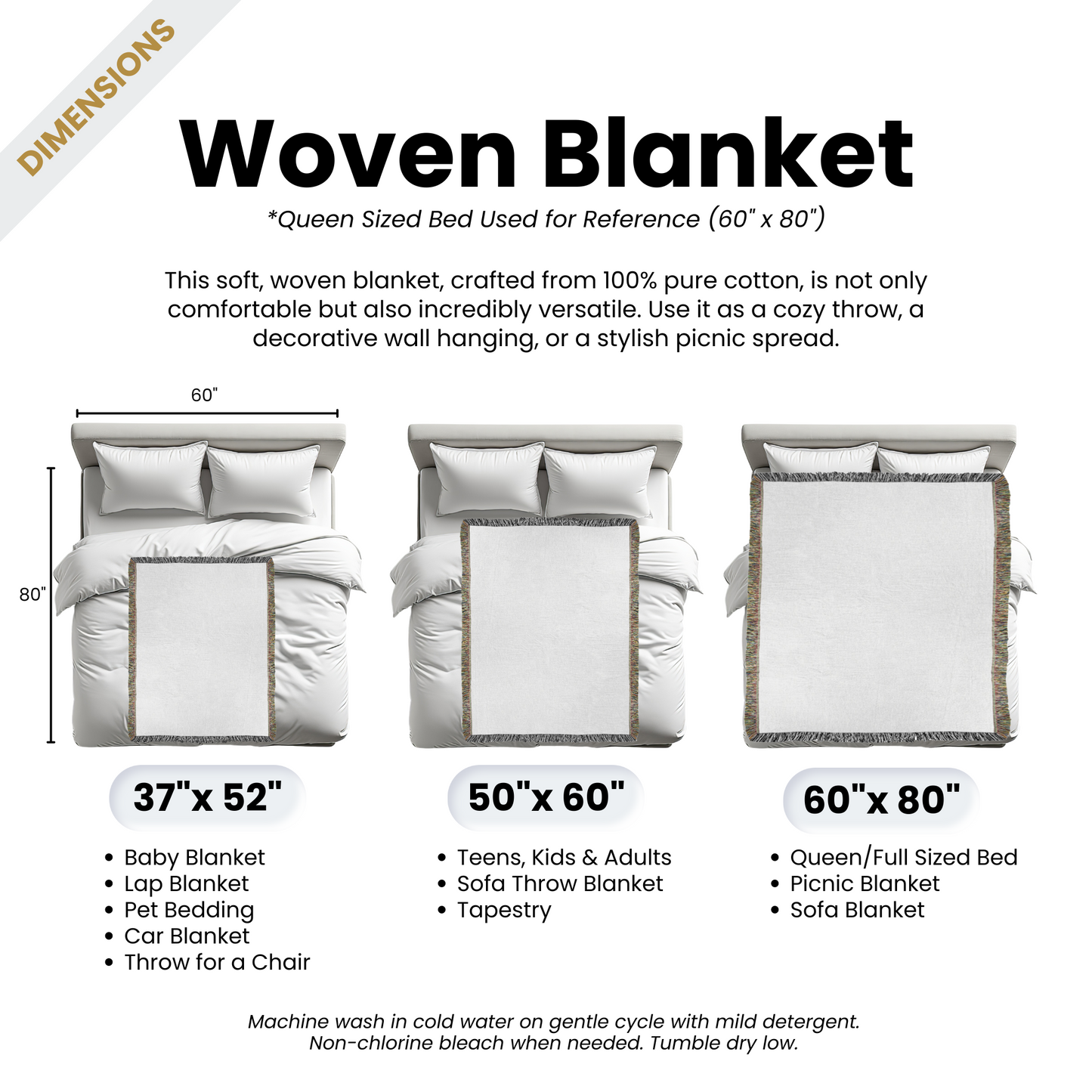Cozy Woven Blanket for Home Decor, Perfect for Gift Giving, Rustic Style Throw, Comfortable Family Quilt, Holiday Present